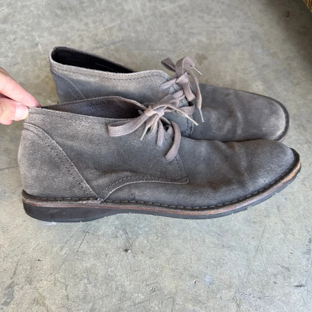 John Varvatos USA Mens Grey Suede Hipster Chukka Boots F505K4B Size 10M